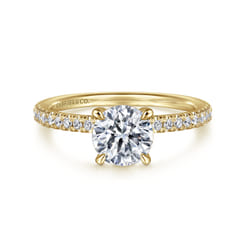 Stasia - 14K Yellow Gold Round Cut Diamond Engagement Ring