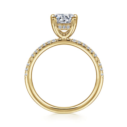 Stasia - 14K Yellow Gold Round Cut Diamond Engagement Ring