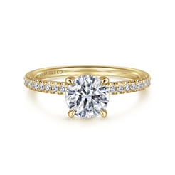 Stasia - 14K Yellow Gold Round Diamond Engagement Ring