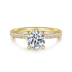 Stasia - 14K Yellow Gold Round Diamond Engagement Ring
