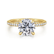 Stasia - 14K Yellow Gold Round Diamond Engagement Ring