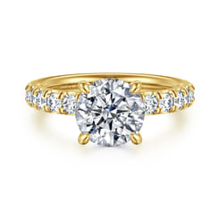 Stasia - 14K Yellow Gold Round Diamond Engagement Ring