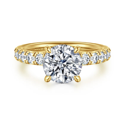 Stasia - 14K Yellow Gold Round Diamond Engagement Ring