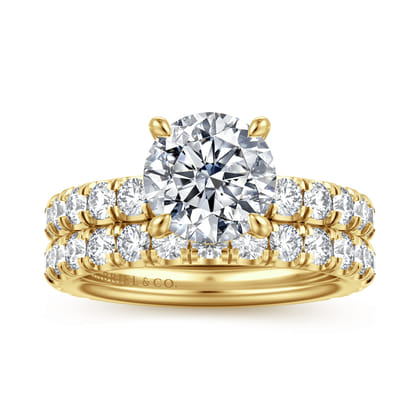 Stasia - 14K Yellow Gold Round Diamond Engagement Ring