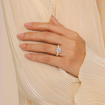 Stasia - 14K Yellow Gold Round Diamond Engagement Ring