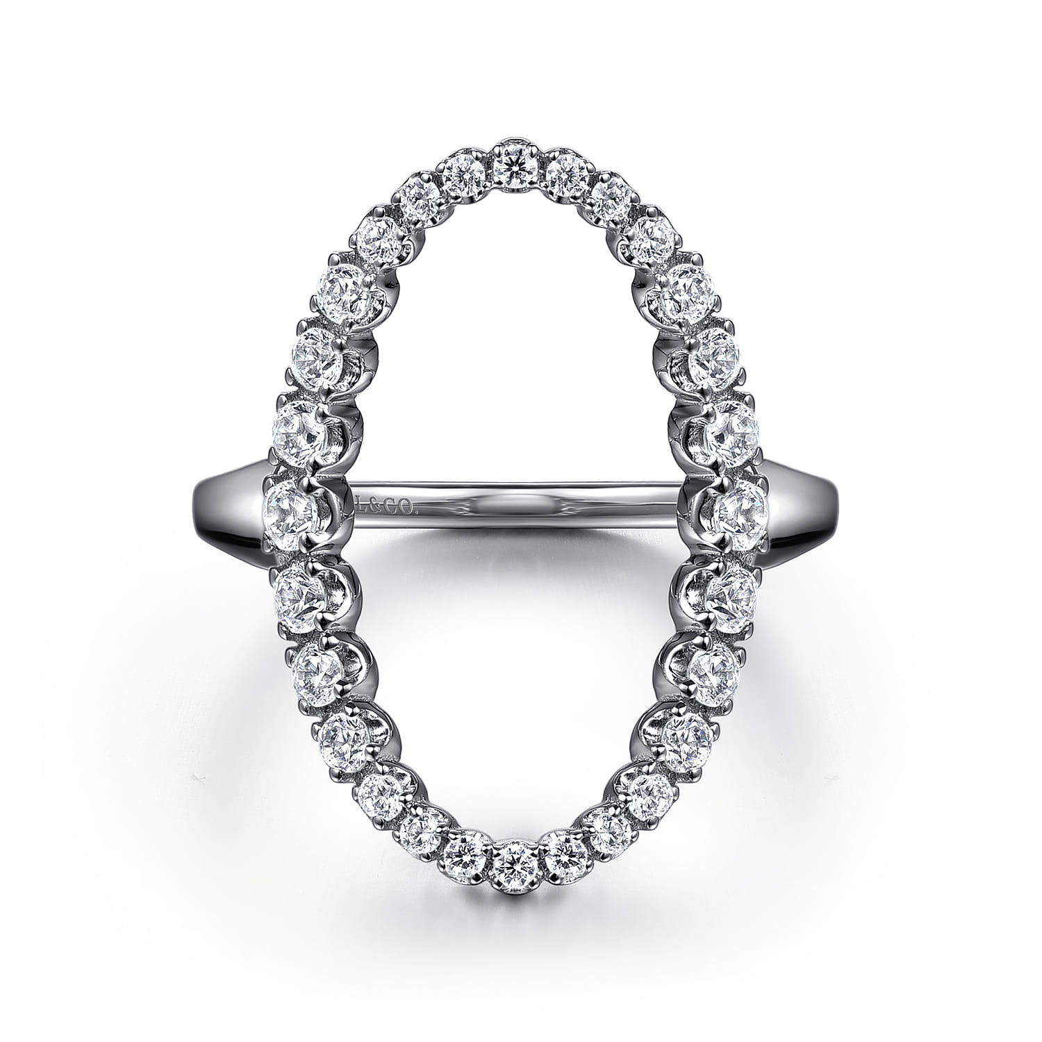Statement Fashion Ring 14K White Gold Diamond 0.5ct - 0.5 ct - Shot 1