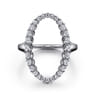 Statement Fashion Ring 14K White Gold Diamond 0.5ct - 0.5 ct