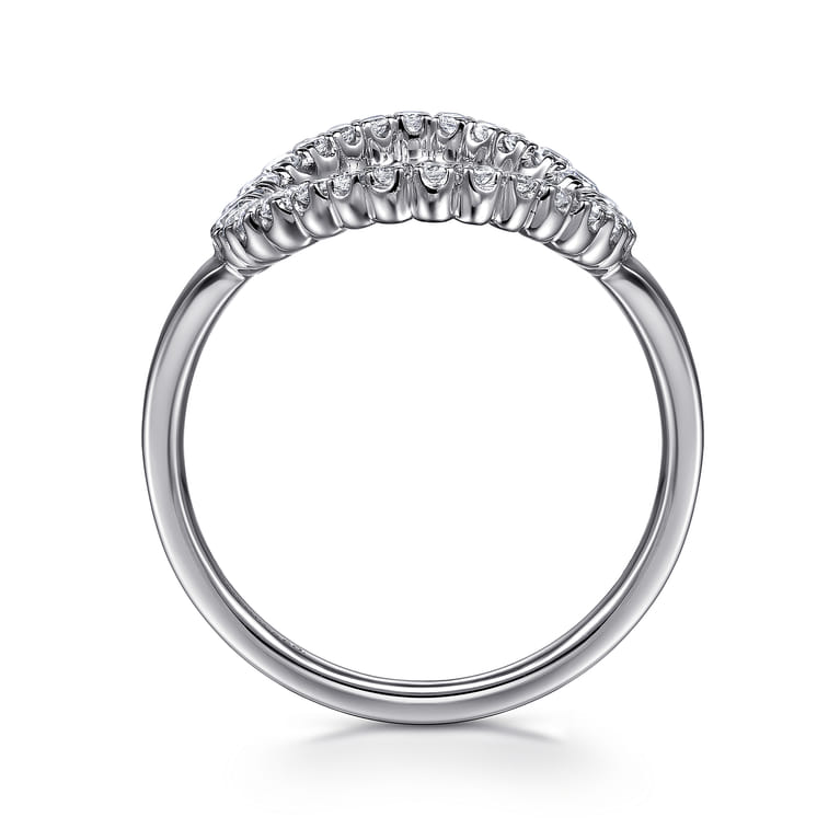 Statement Fashion Ring 14K White Gold Diamond 0.5ct - 0.5 ct - Shot 2