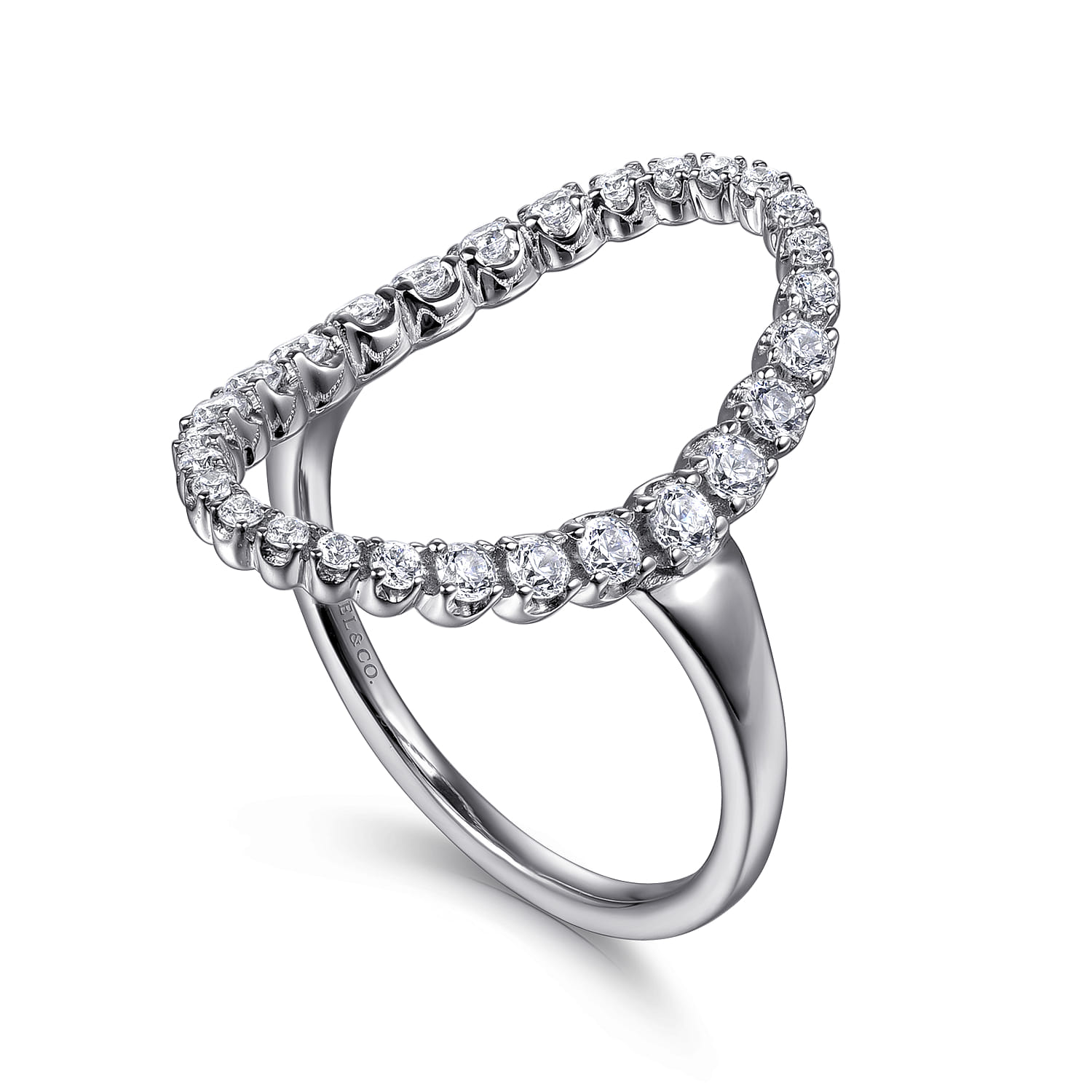 Statement Fashion Ring 14K White Gold Diamond 0.5ct - 0.5 ct - Shot 3