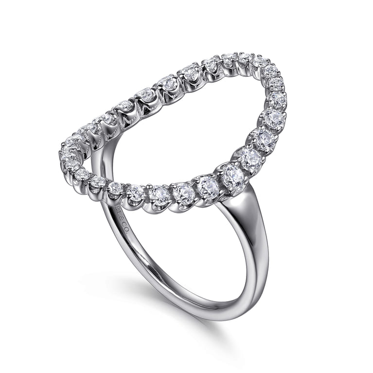 Statement Fashion Ring 14K White Gold Diamond 0.5ct - 0.5 ct - Shot 3