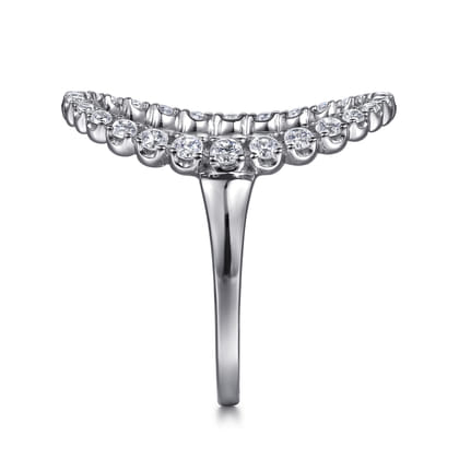 Statement Fashion Ring 14K White Gold Diamond 0.5ct