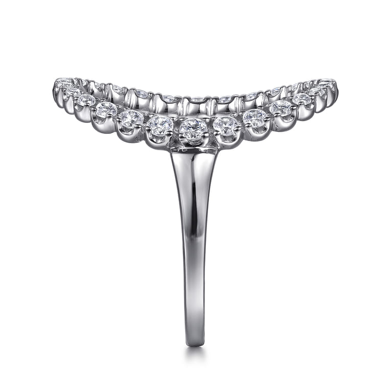 Statement Fashion Ring 14K White Gold Diamond 0.5ct - 0.5 ct - Shot 4