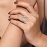 Statement Fashion Ring 14K White Gold Diamond 0.5ct - 0.5 ct