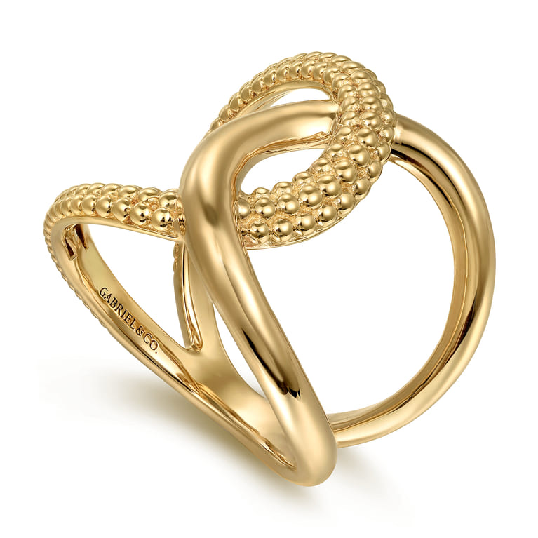 Statement Fashion Ring 14K Yellow Gold Bujukan - Shot 3