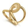 Statement Fashion Ring 14K Yellow Gold Bujukan