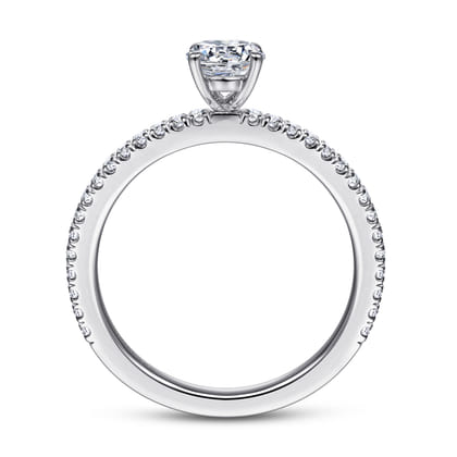 Stefanie - 14K White Gold Round Diamond Engagement Ring