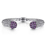 Sterling Silver Amethyst Bujukan Bangle