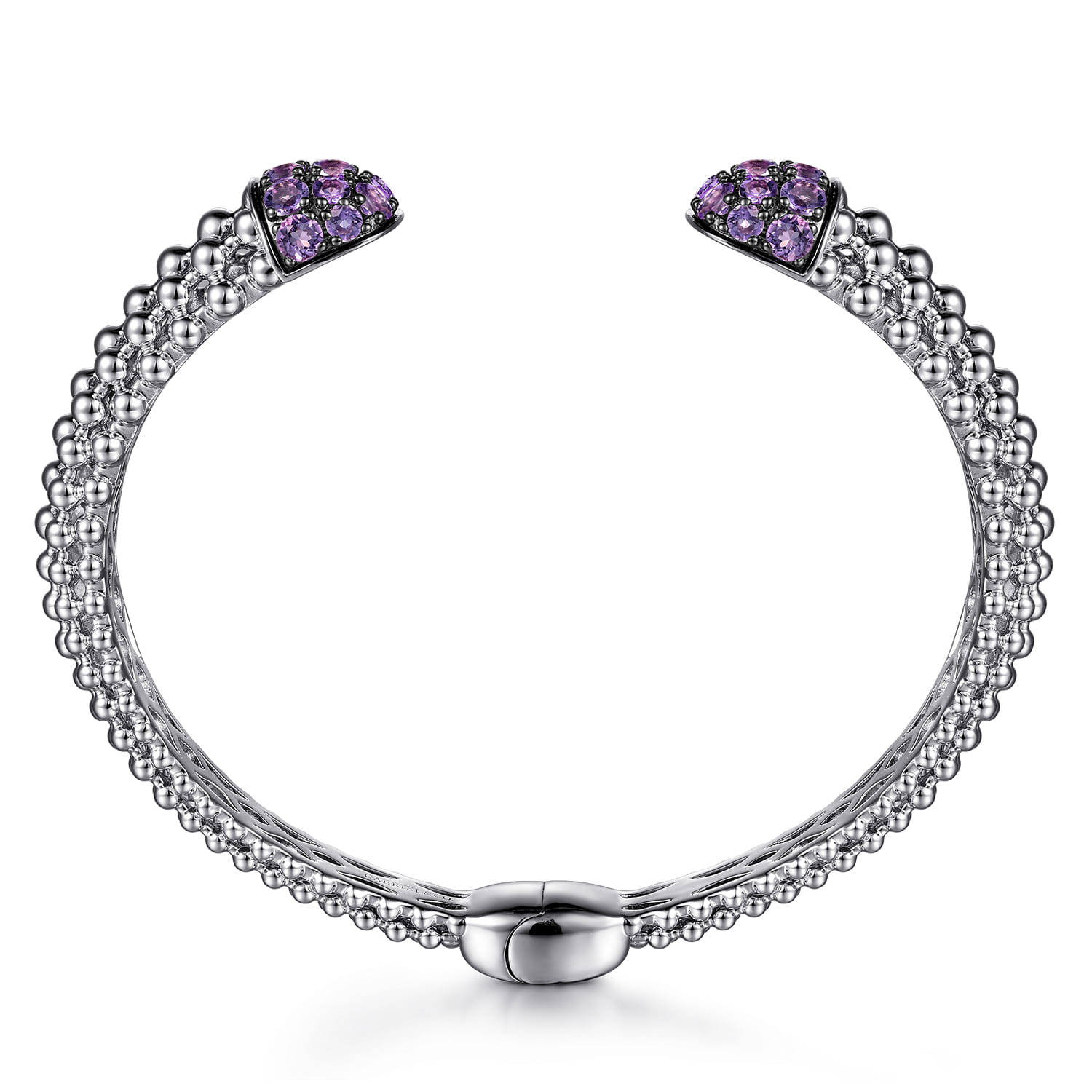 Sterling Silver Amethyst Bujukan Bangle - Shot 3