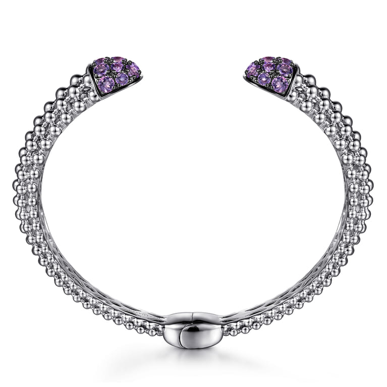 Sterling Silver Amethyst Bujukan Bangle - Shot 3