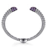 Sterling Silver Amethyst Bujukan Bangle