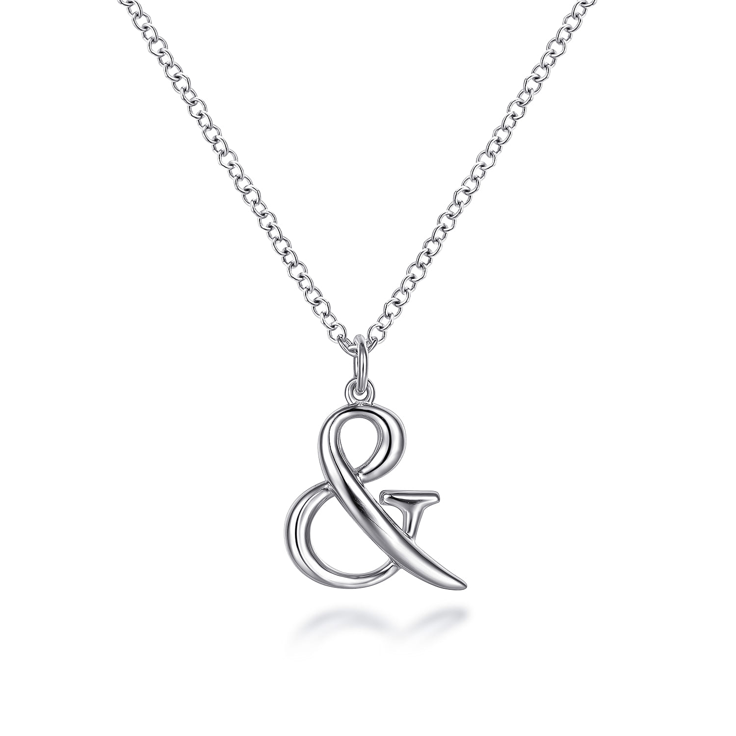 Sterling Silver Ampersand Necklace - Shot 1