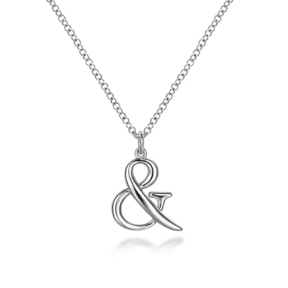 Sterling Silver Ampersand Necklace