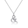 Sterling Silver Ampersand Necklace