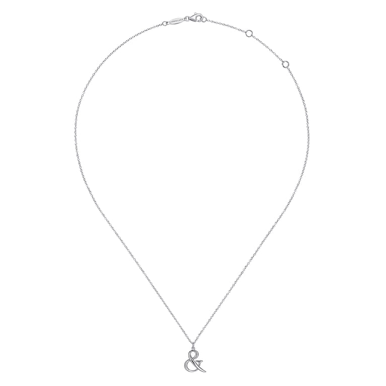Sterling Silver Ampersand Necklace - Shot 2