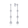 Sterling Silver Beaded Drop Earrings