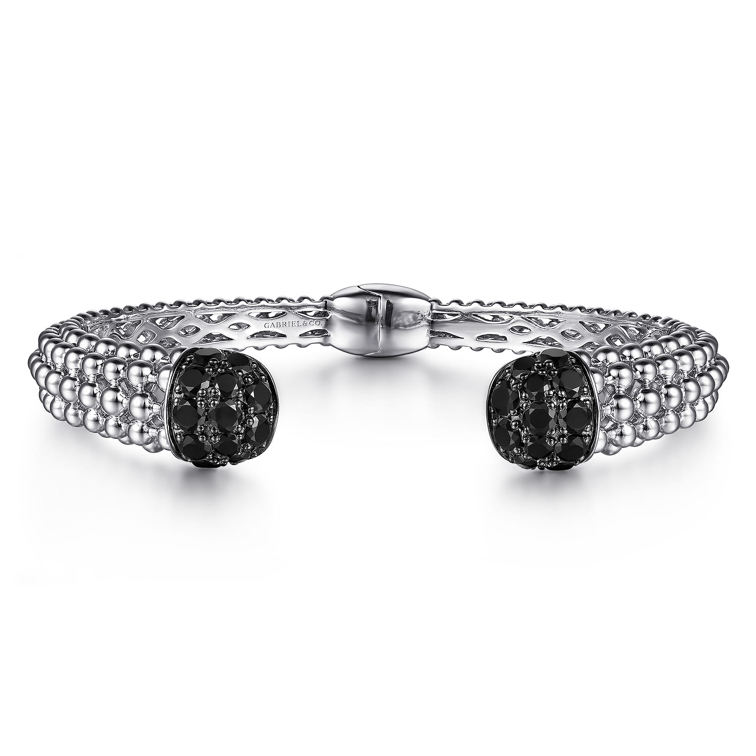 Sterling Silver Black Spinel Bujukan Bangle - Shot 1