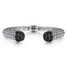 Sterling Silver Black Spinel Bujukan Bangle