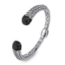 Sterling Silver Black Spinel Bujukan Bangle