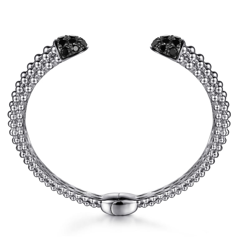 Sterling Silver Black Spinel Bujukan Bangle - Shot 3