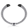 Sterling Silver Black Spinel Bujukan Bangle