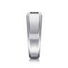 Sterling Silver Black Spinel Mens Ring in High Polish Finish