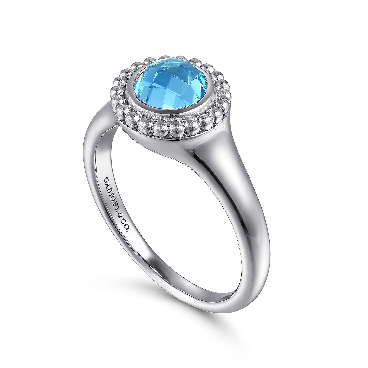 Sterling Silver Blue Topaz Bujukan Ring