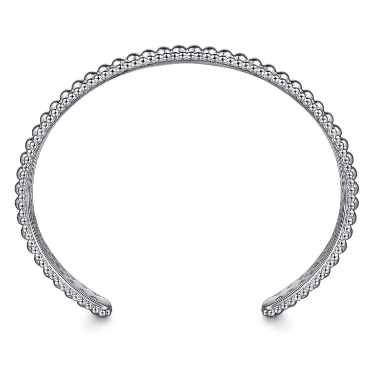 Sterling Silver Bujukan Beaded Open Bangle - Shot 3