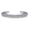 Sterling Silver Bujukan Beaded Open Bangle