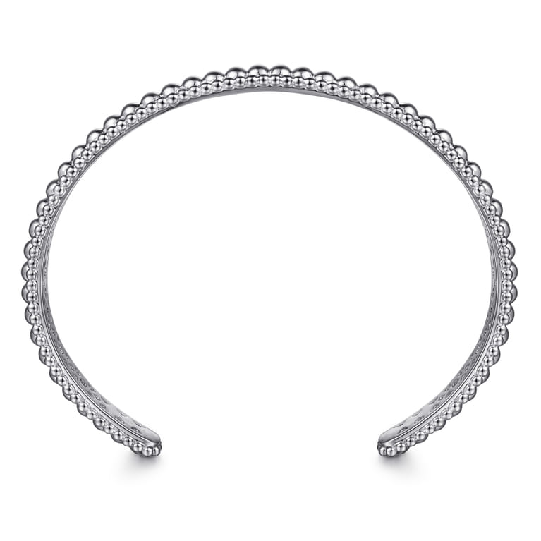 Sterling Silver Bujukan Beaded Open Bangle - Shot 3
