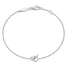 Sterling Silver Chain Bracelet with  Symbol