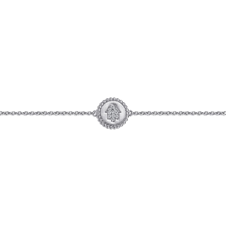 Sterling Silver Diamond Bujukan Hand Of God Bracelet - 0.05 ct - Shot 2
