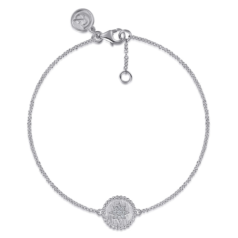Sterling Silver Diamond Bujukan Star Bracelets - 0.04 ct - Shot 1
