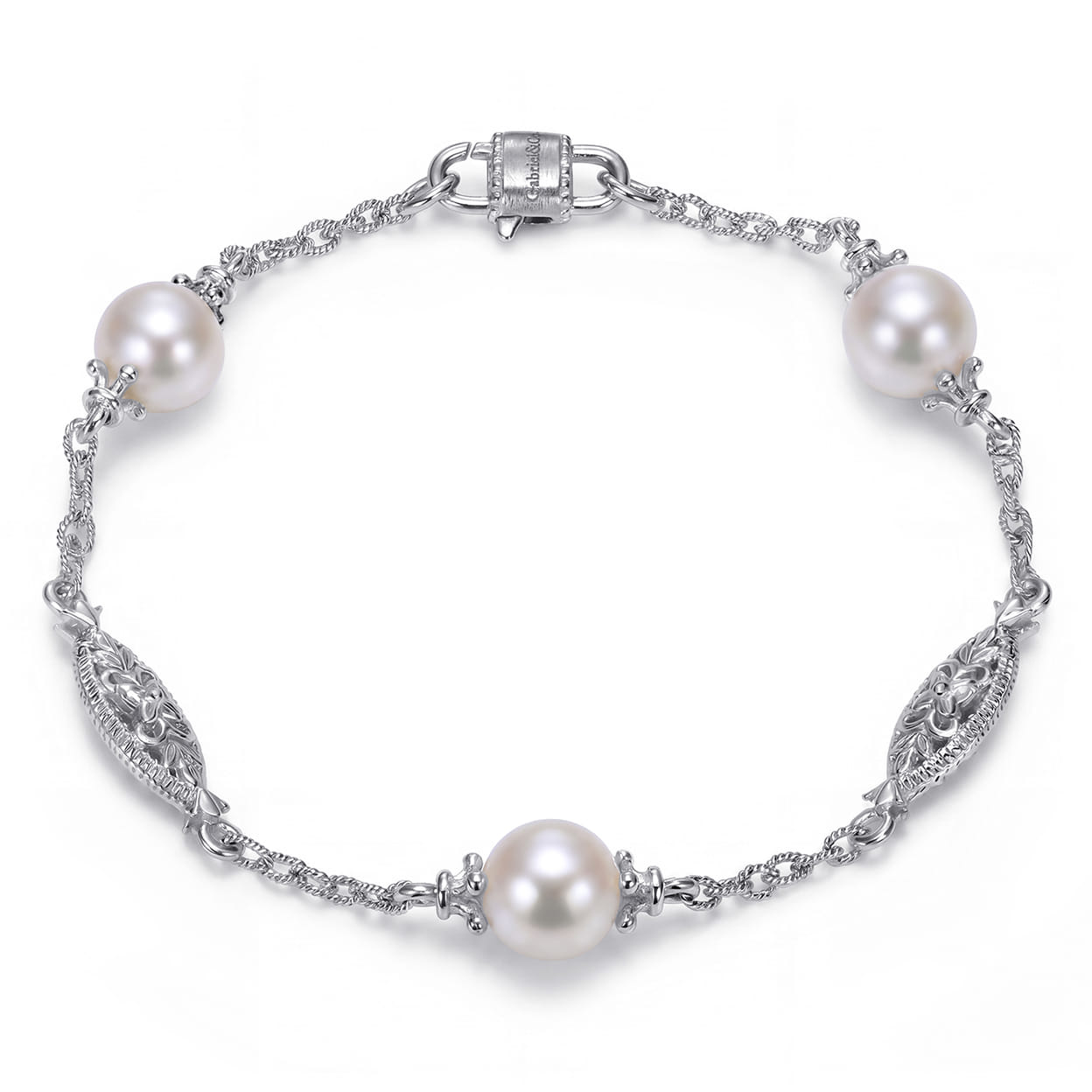 925 Silver Victorian Station Bracelet. SKU: TB2951SVJPL | Gabriel 
