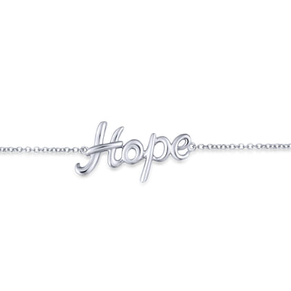 Sterling Silver HOPE Chain Bracelet