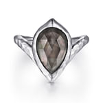 Sterling-Silver-Hammered-Pear-Shaped-Black-Pearl-Rock-Crystal-Chevron-Ring1