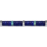 Sterling Silver Lapis and Turquoise Cylinder Beaded Bracelet