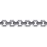 Sterling Silver Men's Link Chain Tennis Bracelet with Black Spinel Connectors