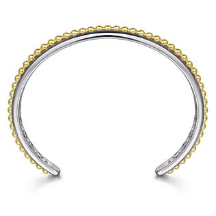 Sterling-Silver-Open-Cuff-Bracelet-with-14K-Yellow-Gold-Beads3