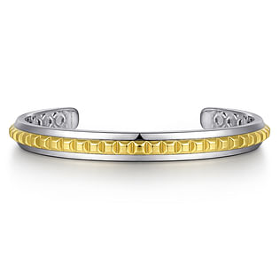 Sterling-Silver-Open-Cuff-Bracelet-with-14K-Yellow-Gold-Grommets1