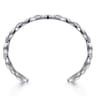Sterling Silver Oval Link Cuff Bangle
